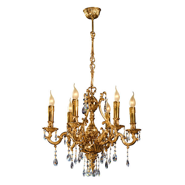 istock Vintage chandelier isolated on white 518552019