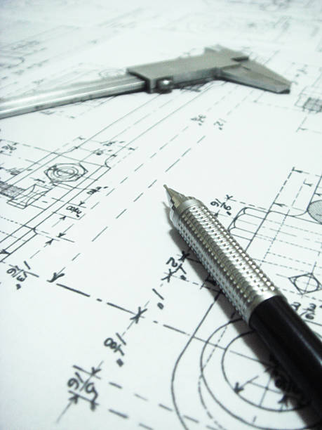 드래프팅 a 그림이요 - engineering drafting plan drawing 뉴스 사진 이미지