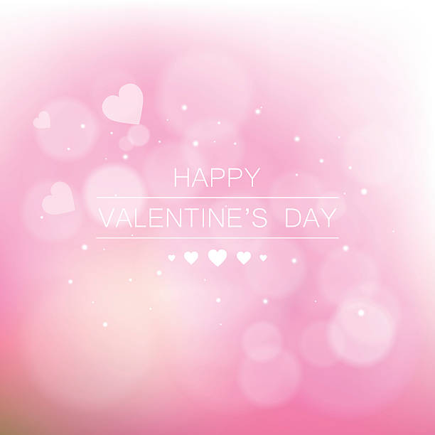 Valentine's day abstract background Vector background with beautiful pink hearts. Greeting card for Valentine's Day. Valentine's day background with hearts. Romantic shiny blurred vector background. greeting card white decoration glitter stock illustrations