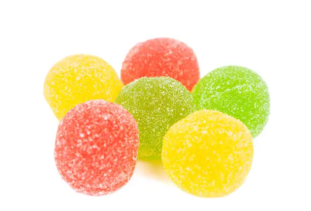 Photo of jelly candies isolated