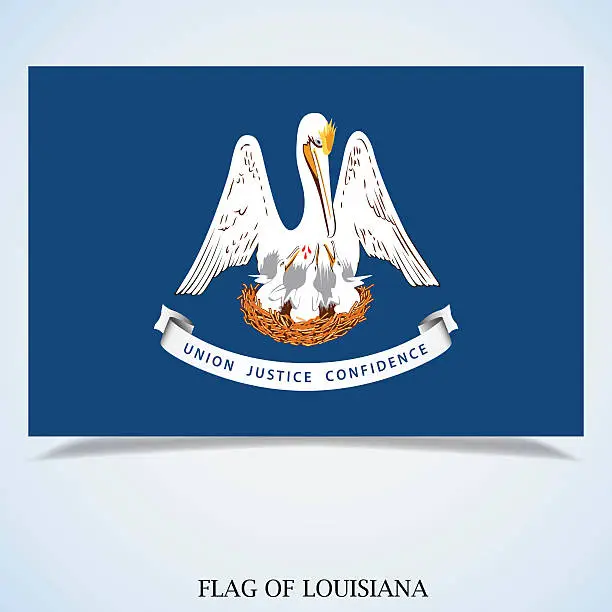 Vector illustration of Flag of Louisiana