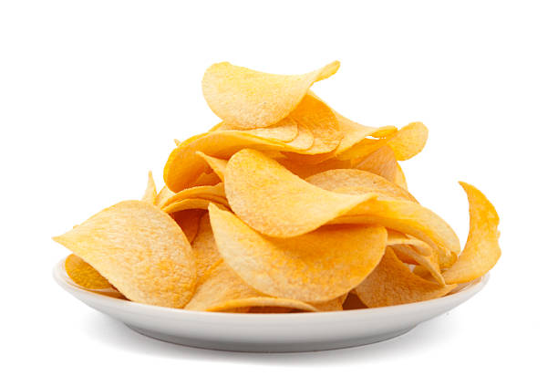 istock plate of potato chips isolated 518555678
