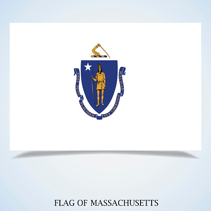 Vector Illustration : Flag of Massachusetts
