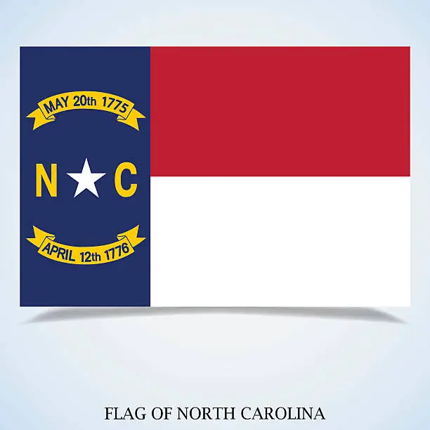 Vector illustration of Flag of North Carolina