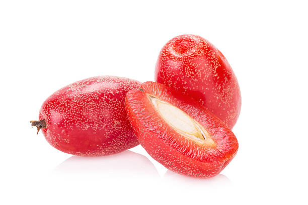 istock Ripe Elaeagnus latifolia fruits isolated on white background 518560716