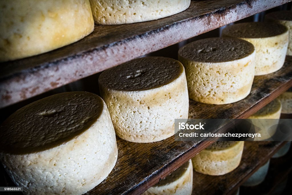 Cheese Quesería Cabrales cheese maker, en Sotres, Asturias, Spain Cabrales Stock Photo