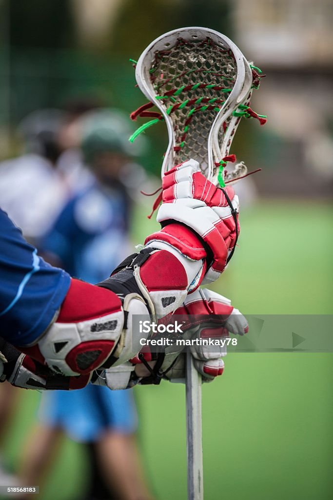 Lacrosse lacrosse gloves and a stick Lacrosse Stock Photo