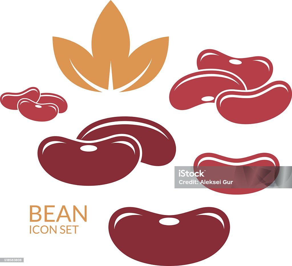 Red kidney bean (EPS) + ZIP - alternate file (CDR)  Bean stock vector