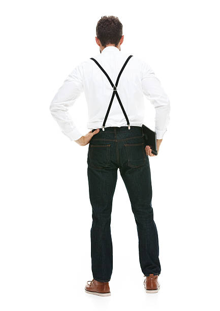 istock Rear view of businessman standing 518584242
