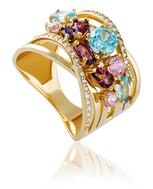 istock gold ring with precious stones 518585634