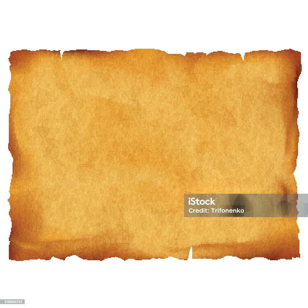 Old parchment isolated on white background Old parchment isolated on white background. Stock vector illustration. Paper stock vector