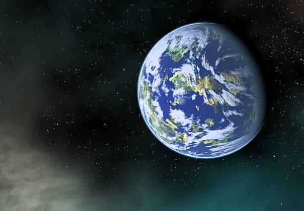 istock earth planet with one side shadow on cosmos stars backgrounds 518587819