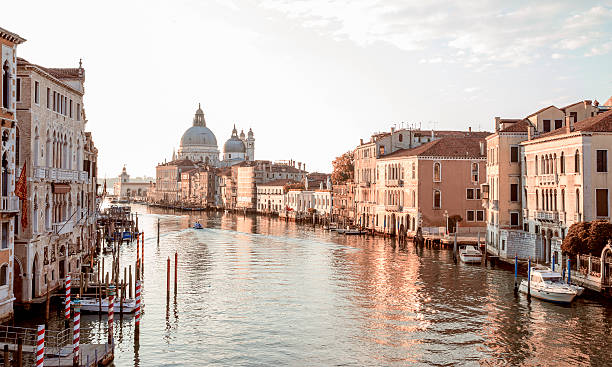 View from Accademia Bridge on Grand Canal in Venice View from Accademia Bridge on Grand Canal in Venice grand canal china stock pictures, royalty-free photos & images