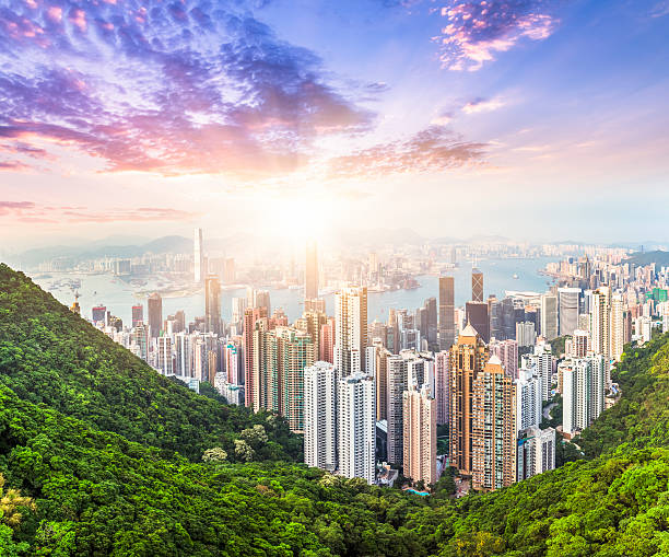 istock hong kong in sunset 518590040