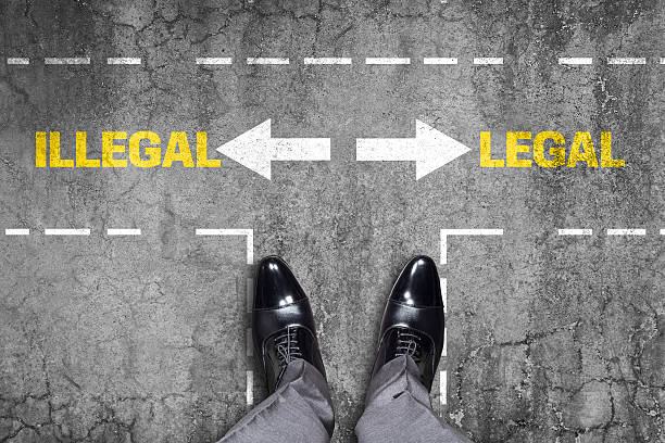 istock Decision at a wall - Illegal or Legal 518591662