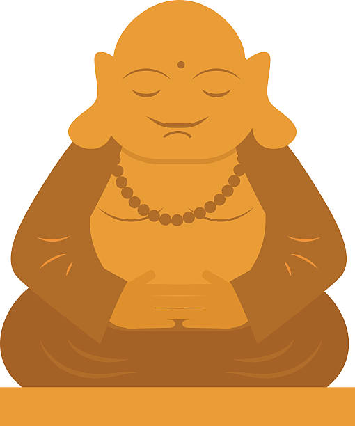 illustrazioni stock, clip art, cartoni animati e icone di tendenza di statua di buddha religione thailandia meditazione cultura vettoriale - thailand thai culture travel buddha