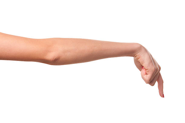 istock woman presses a finger ... 518593375