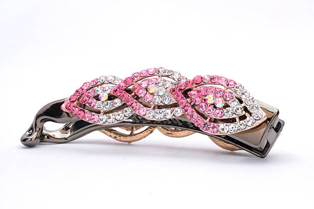 istock hair clip with rhinestones isolated on a white 518593664