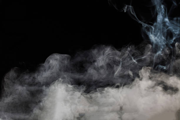 istock Smoke fragments on a black background 518593770