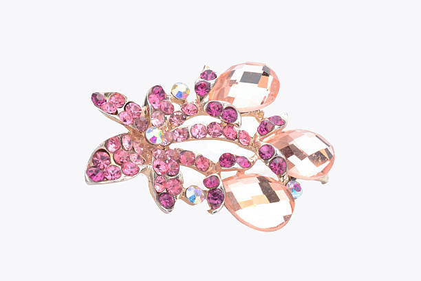 istock brooch with pink flower isolated on white 518594384