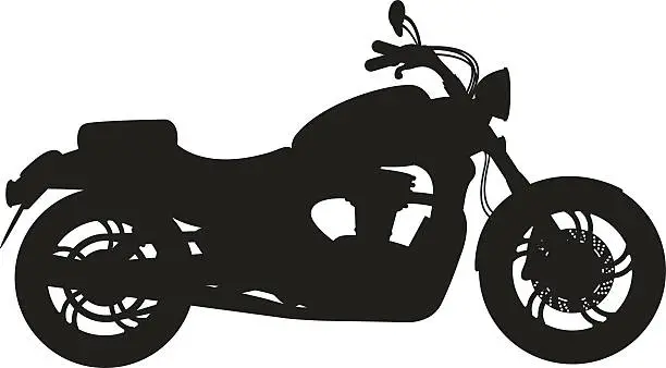 Vector illustration of Black classic bike silhouette transport power vector illustration