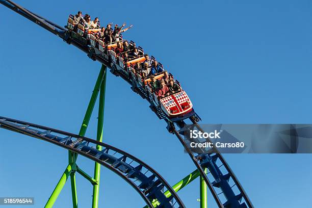 Roller Coaster Ride At Oktoberfest In Munich Germany 2015 Stock Photo - Download Image Now