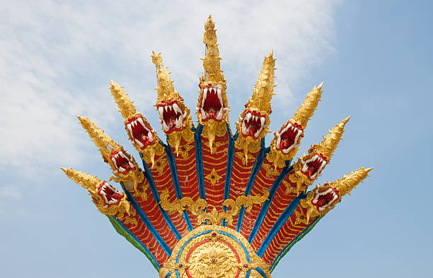 King of naka statue at thai temple