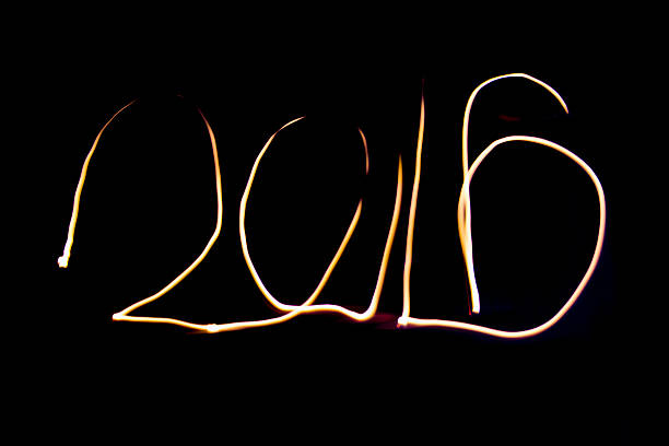 Drawing 2016 with a candle light