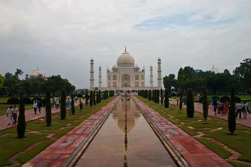 Classical Taj Mahal view in Agra
