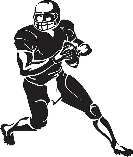 Vector illustration of Quarterback Run