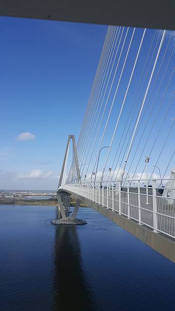 istock Bridge with Blue Sky in Charleston, South Carolina 518618842