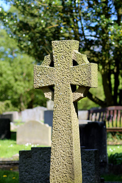 istock Celtic Cross in a cemetery 518619752