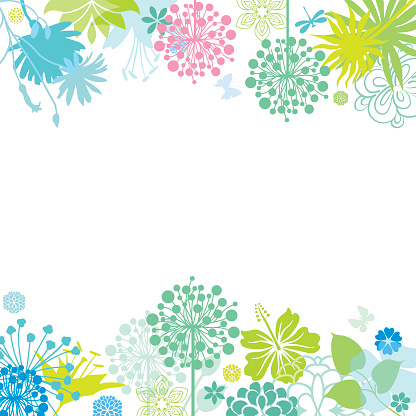 Spring Frame Jpeg Spring Frame Stock Illustration - Download Image Now - Flowerbed ...