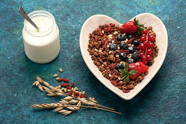 istock Granola muesli and berries. Horizontal, top view 518620572