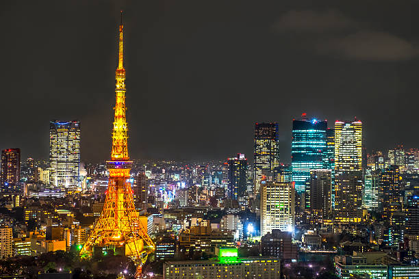 istock Tokyo tower and Tokyo city view in evening 518620746