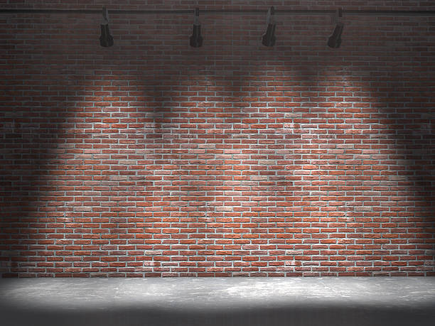 istock Background image of dark wall with light spot.3d rendering. 518622084