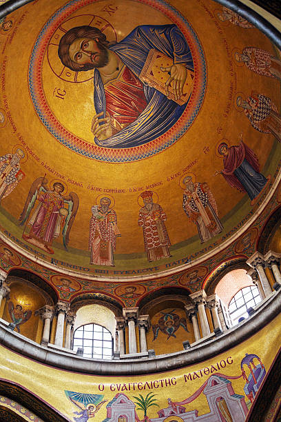 istock Interior and Dome of Holy Sepulcher Cathedral, Jerusalem 518623349