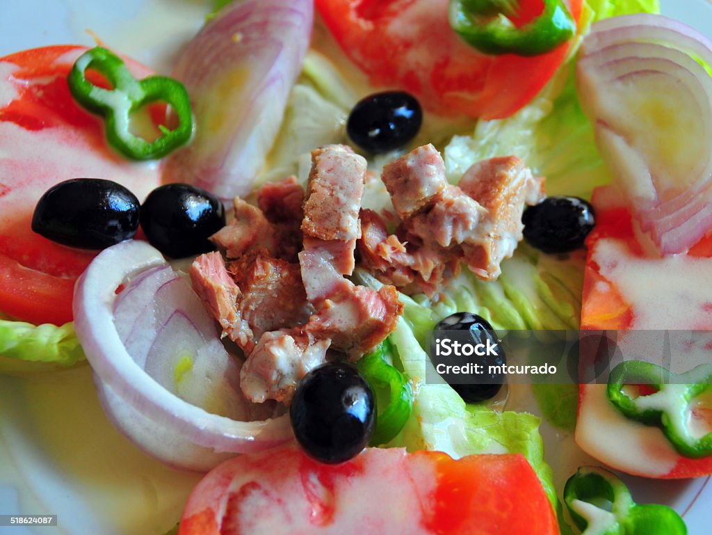 tuna salad Béjaïa / Bougie, Kabylia, Algeria: tuna salad with olives - Mediterranean cuisine  Mediterranean Culture Stock Photo