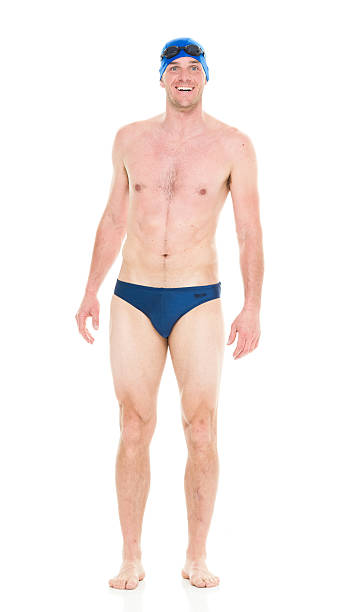 istock Shirtless swimmer looking at camera 518624166