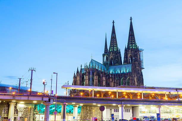 istock Cologne Cathedral at night, Germany 518624198