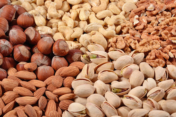 istock Heap of nuts close up 518624309