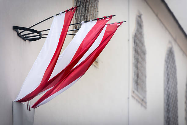 istock Flag on wall of building in Vienna, Austria. 518624768