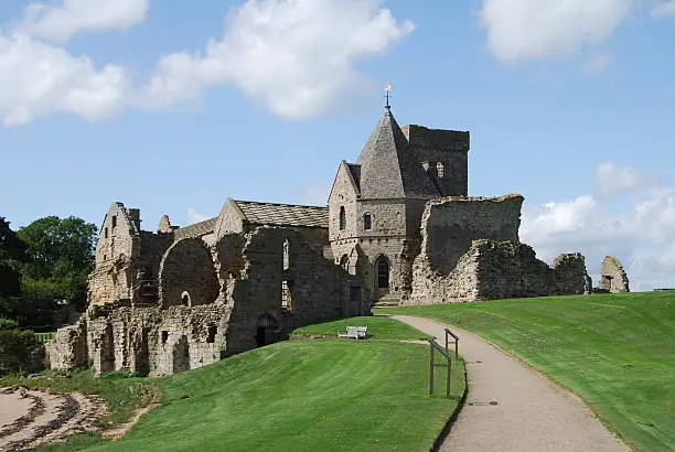 A view of the ruined abbey on Inchcolm