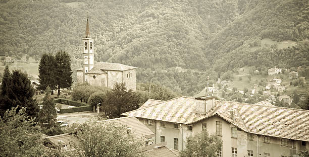 The village of Vendrogno in Valsassina, a valley in the alps of Lombardy, Italy
