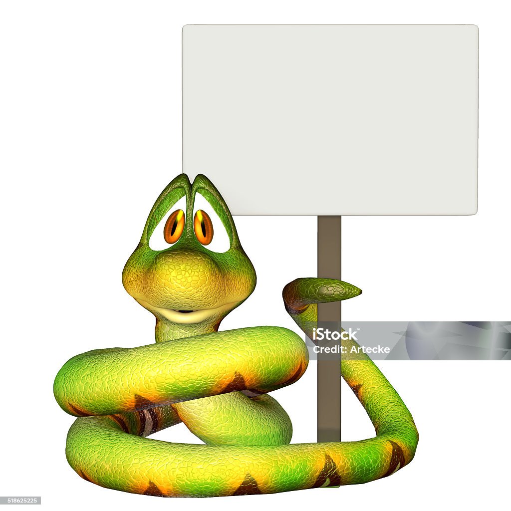 Con Rắn Hoạt Hình Cầm Một Dấu Hiệu Trống Hình ảnh Sẵn có - Tải ...