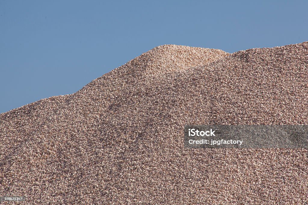pile of gravel pile of crushed rock, gravels Bulldozer Stock Photo