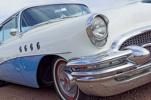 istock Front part of American vintage car 518625495