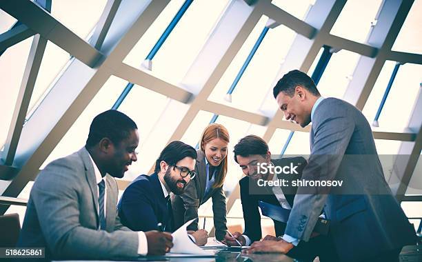 Discussing Plans Stock Photo - Download Image Now - Adult, Brainstorming, Business