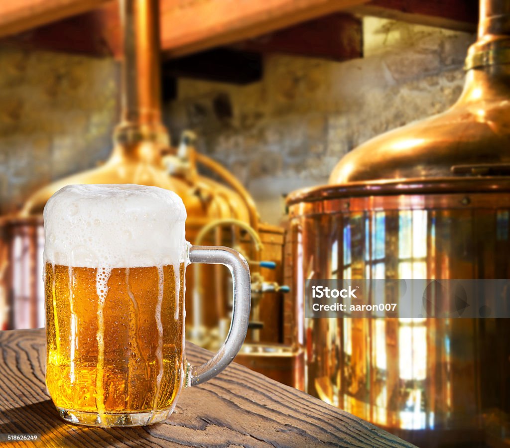 Beer In The Brewery composite image Alcohol - Drink Stock Photo