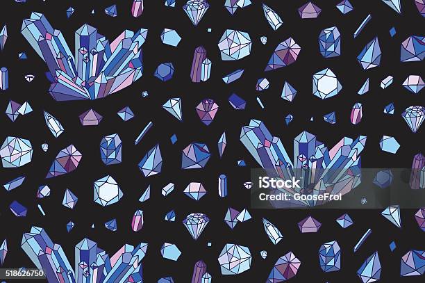 Diamond Crystal Pattern Crystal Diamond Pattern Stock Illustration - Download Image Now ...